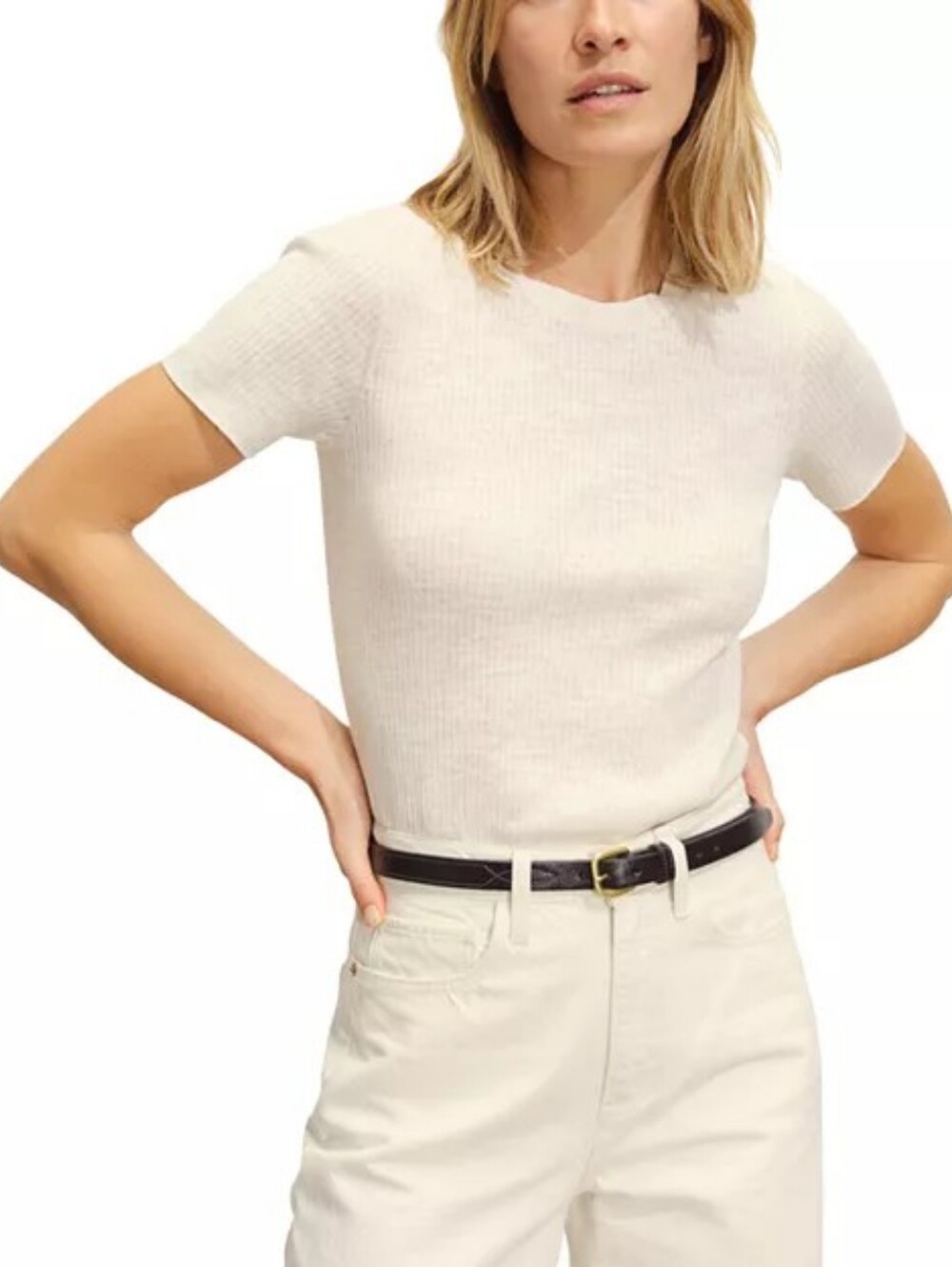 Buck Mason Coastal Linen Rib Tee
